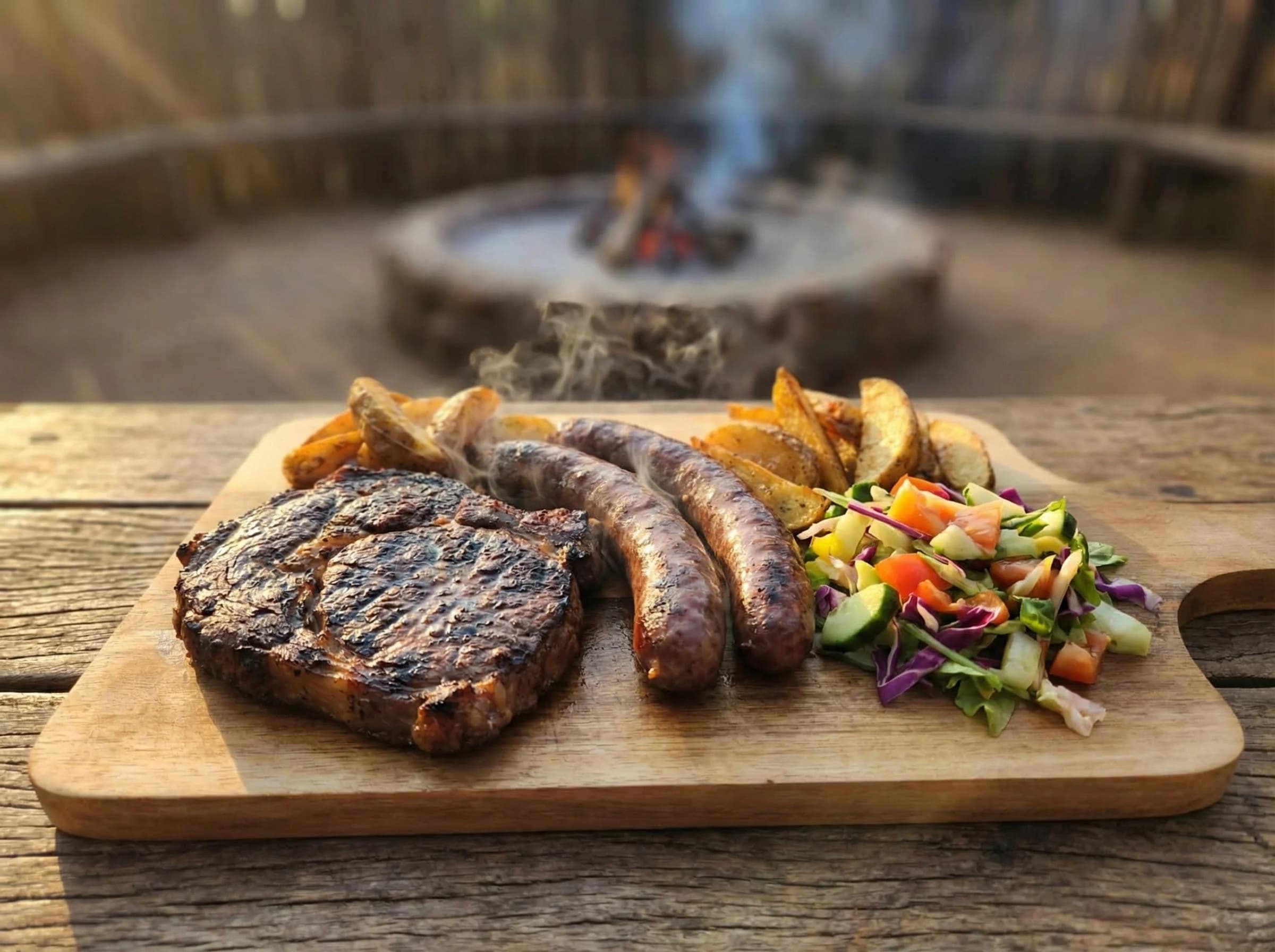 Gourmet bush bistro dining experience and steaks