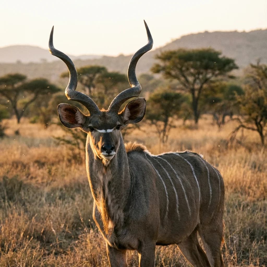 Kudu wildlife sighting at Rocking Giraffe Bush Lodge