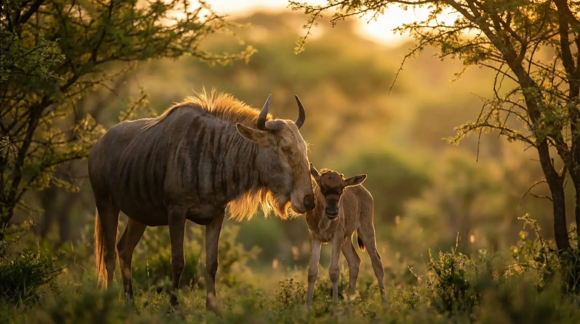 King Wildebeest wildlife sighting at Rocking Giraffe Bush Lodge